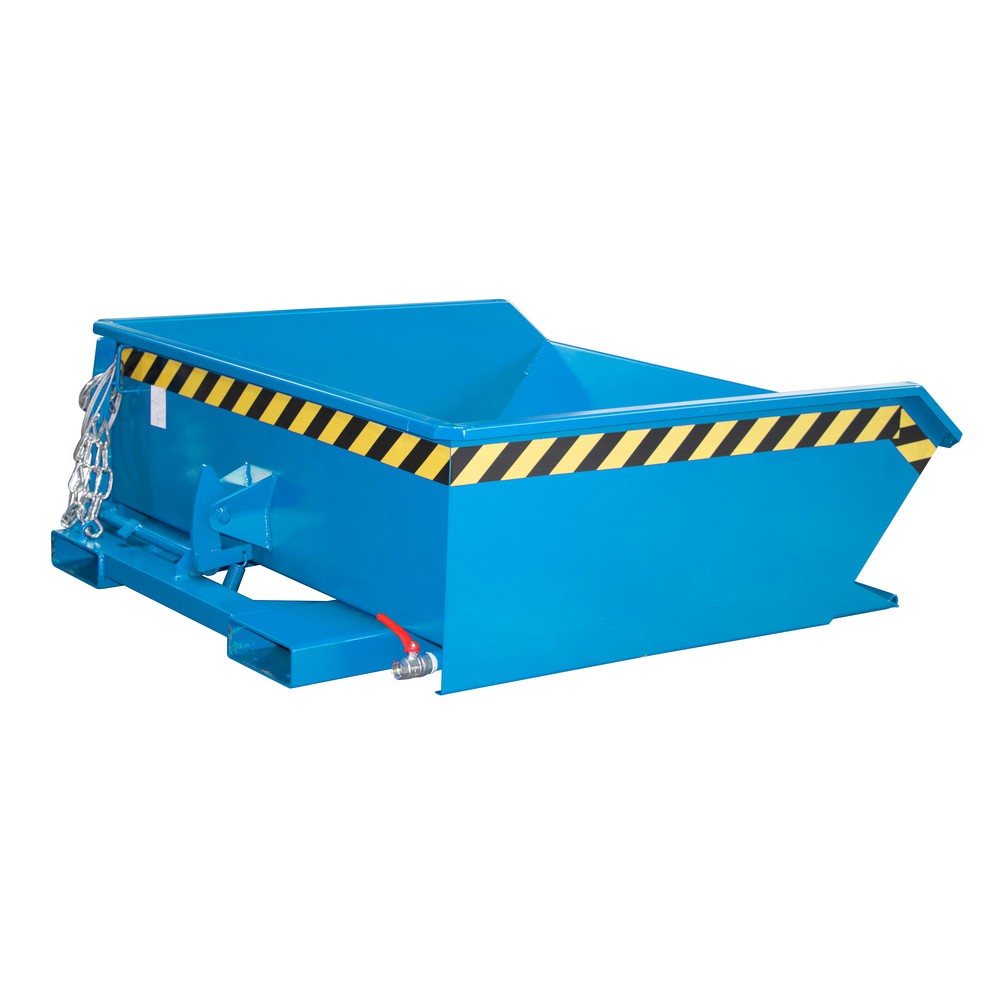Illustration du produit: Bauer® Mini benne à copeaux, très faible hauteur de construction, peinte, volume 0,46 m³, RAL 5012 bleu clair