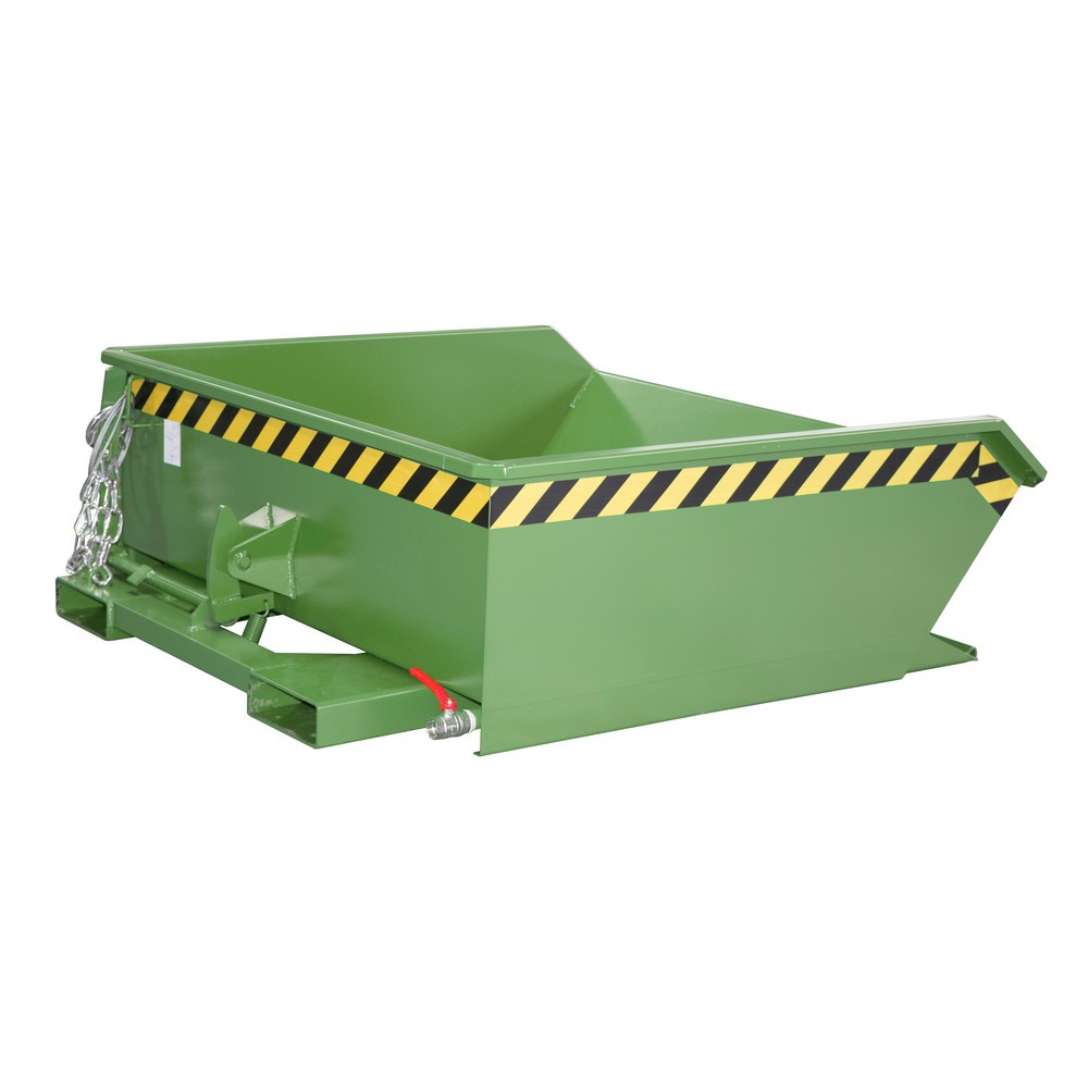 Illustration du produit: Bauer® Mini benne à copeaux, très faible hauteur de construction, peinte, volume 0,46 m³, RAL 6011 vert réséda