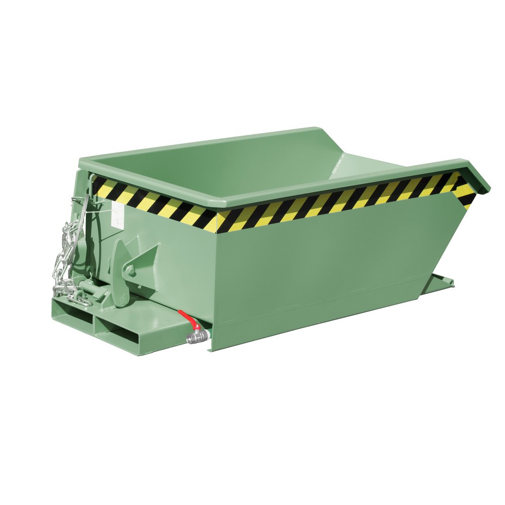 Illustration du produit: Bauer® Mini benne à copeaux, très faible hauteur de construction, peinte, volume 0,23 m³, RAL 6011 vert réséda