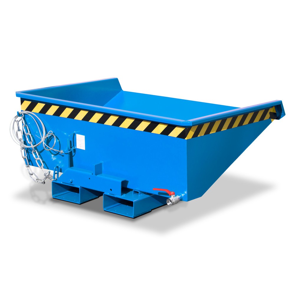 Produktabbildung Nr. 6: Bauer® Mini-benne basculante avec mécanisme d'aide au basculement, faible hauteur de construction, peinte, volume 0,275 m³, RAL 5012 bleu clair