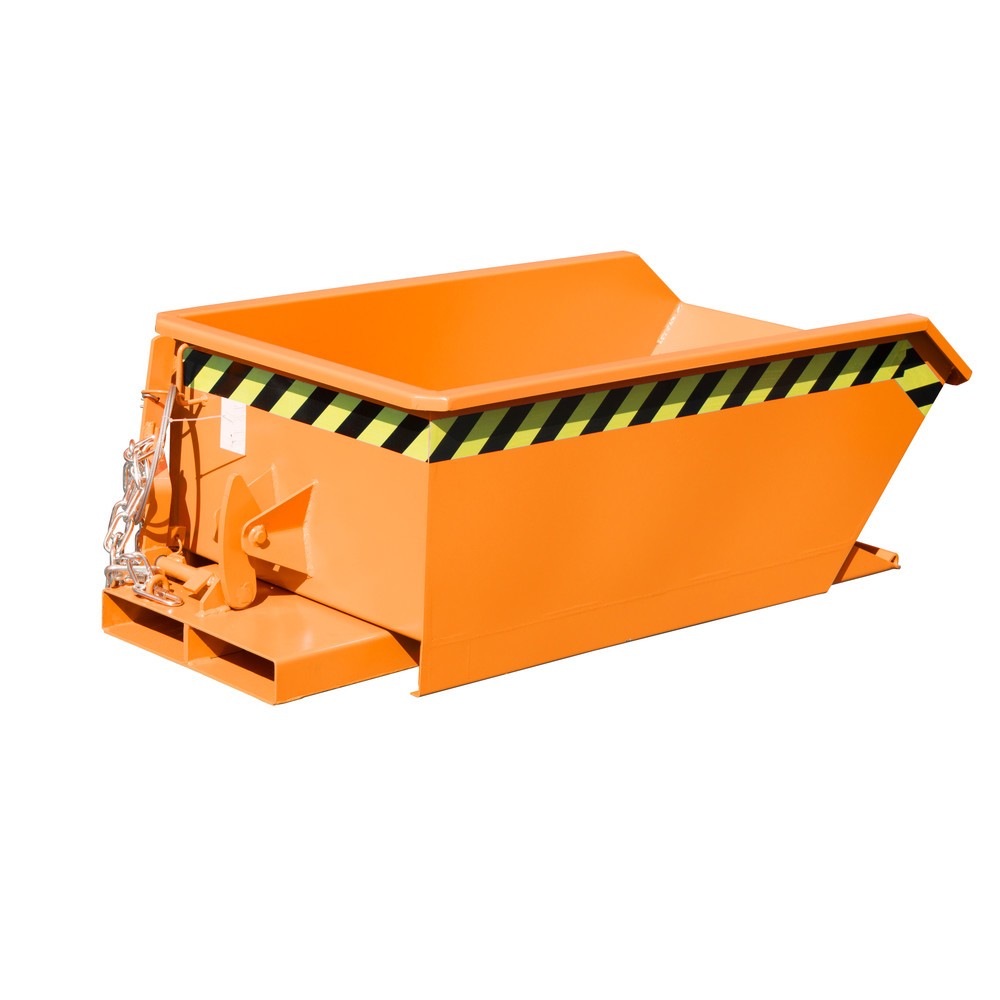 Illustration du produit: Bauer® Mini benne basculante, très faible hauteur de construction, peinte, volume 0,23 m³, RAL 2000 orangé jaune