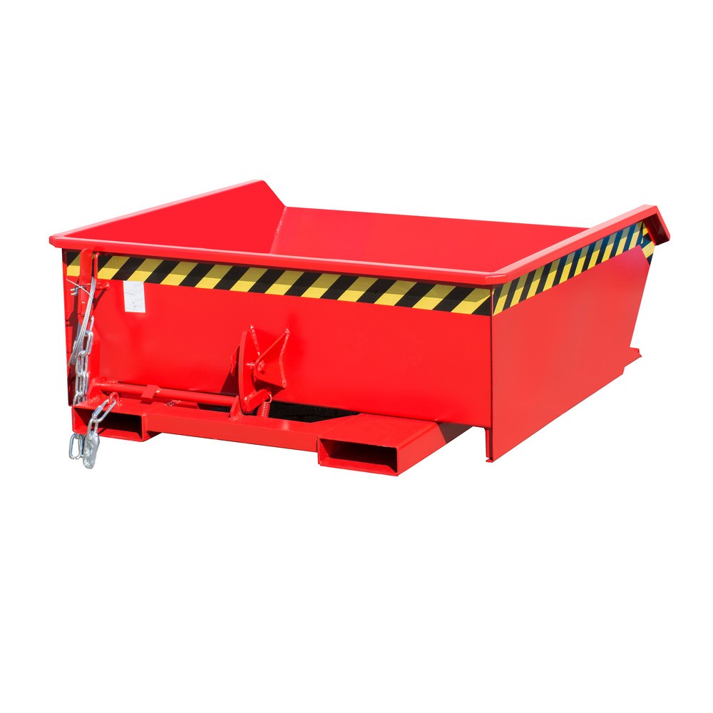 Illustration du produit: Bauer® Mini benne basculante, très faible hauteur de construction, peinte, volume 0,46 m³, RAL 3000 rouge feu