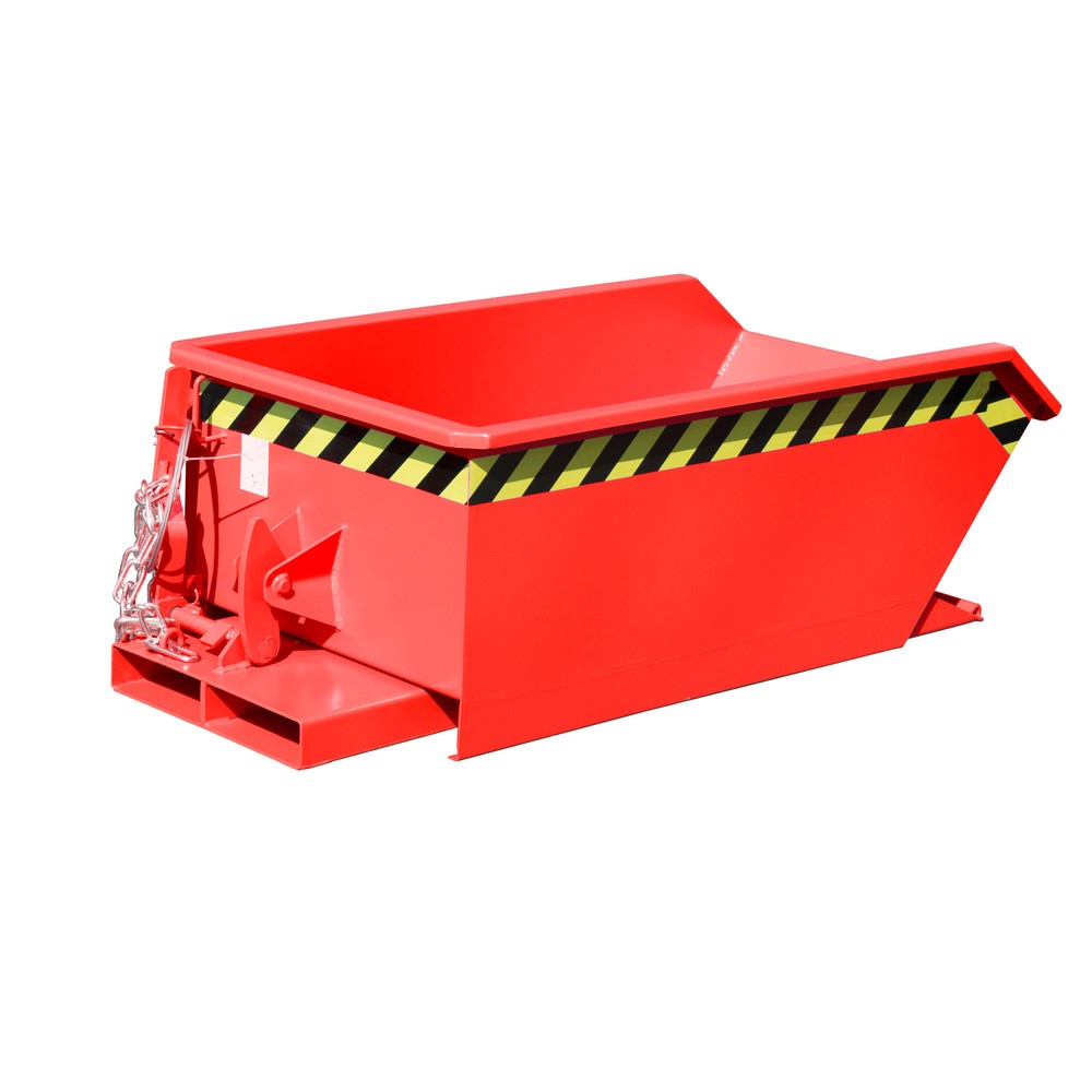 Illustration du produit: Bauer® Mini benne basculante, très faible hauteur de construction, peinte, volume 0,23 m³, RAL 3000 rouge feu