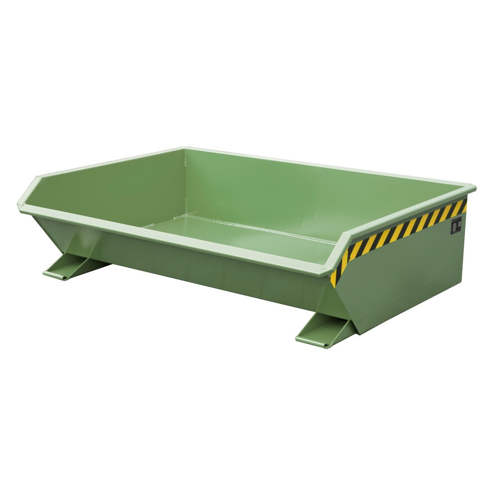 Illustration du produit: Bauer® Mini benne basculante, très faible hauteur de construction, peinte, volume 0,61 m³, RAL 6011 vert réséda