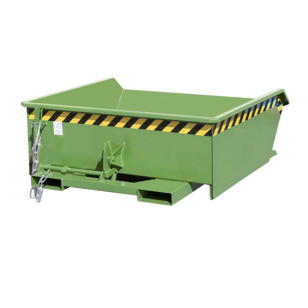 Illustration du produit: Bauer® Mini benne basculante, très faible hauteur de construction, peinte, volume 0,46 m³, RAL 6011 vert réséda