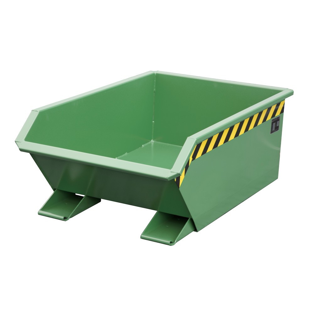 Illustration du produit: Bauer® Mini benne basculante, très faible hauteur de construction, peinte, volume 0,27 m³, RAL 6011 vert réséda