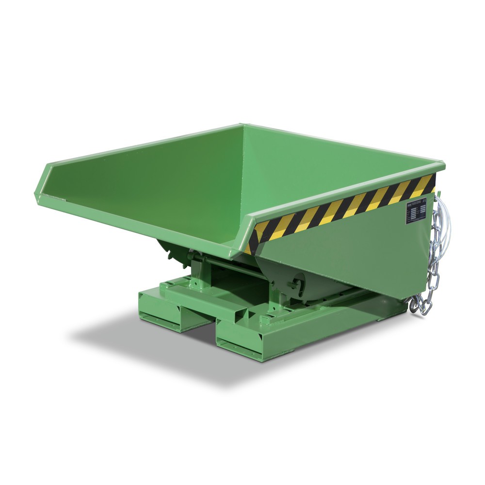 Produktabbildung Nr. 4: Bauer® Mini-benne basculante avec mécanisme d'aide au basculement, faible hauteur de construction, peinte, volume 0,225 m³, RAL 6011 vert réséda