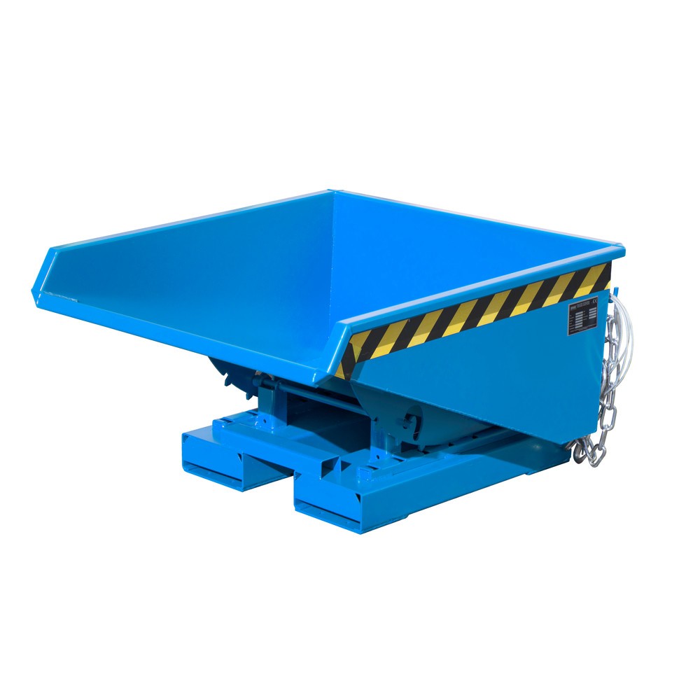 Illustration du produit: Bauer® Mini-benne basculante avec mécanisme d'aide au basculement, faible hauteur de construction, peinte, volume 0,225 m³, RAL 5012 bleu clair