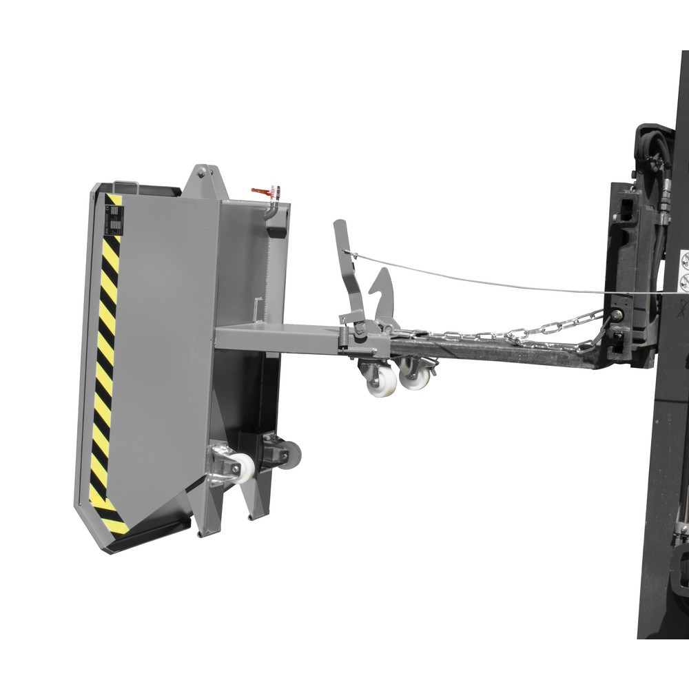 Produktabbildung Nr. 1: Bauer® Mini-Spänebehälter, extrem niedrige Bauhöhe, lackiert, Volumen 0,23 m³, RAL 7005 mausgrau