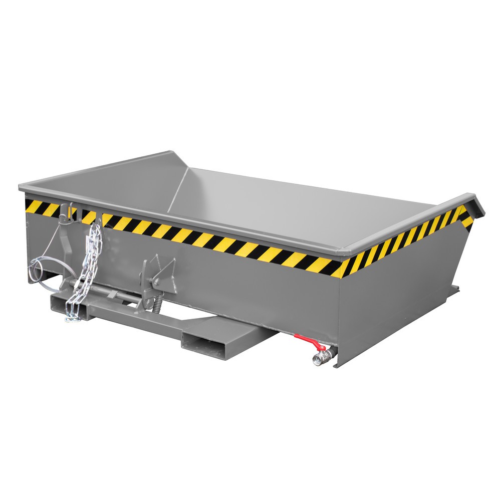 Produktabbildung Nr. 1: Bauer® Mini-Spänebehälter, extrem niedrige Bauhöhe, lackiert, Volumen 0,61 m³, RAL 7005 mausgrau