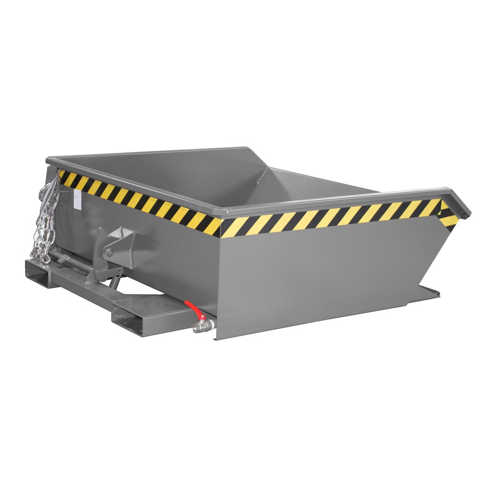 Produktabbildung Nr. 1: Bauer® Mini-Spänebehälter, extrem niedrige Bauhöhe, lackiert, Volumen 0,46 m³, RAL 7005 mausgrau