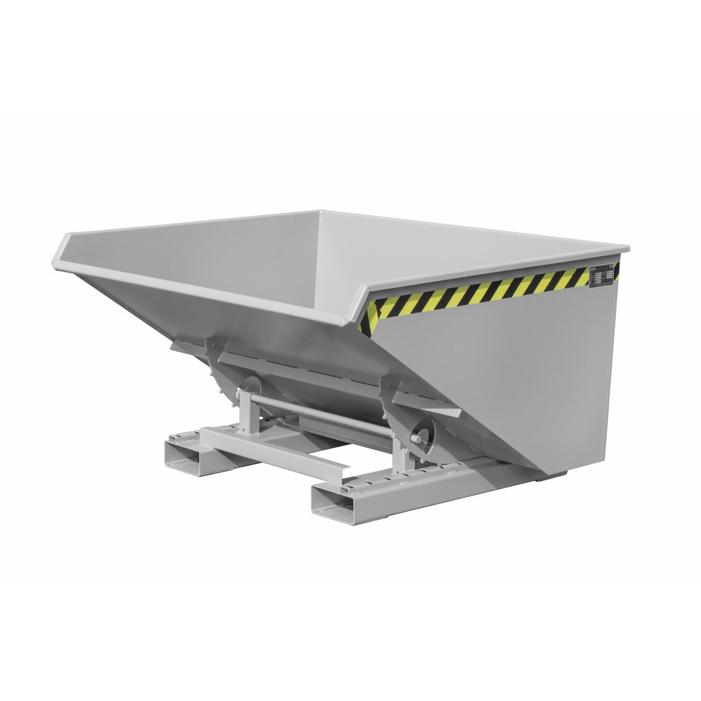 Produktabbildung Nr. 1: Bauer® Mini-Spänebehälter mit Abrollmechanik, niedrige Bauhöhe, lackiert, Volumen 0,9 m³, RAL 7005 mausgrau