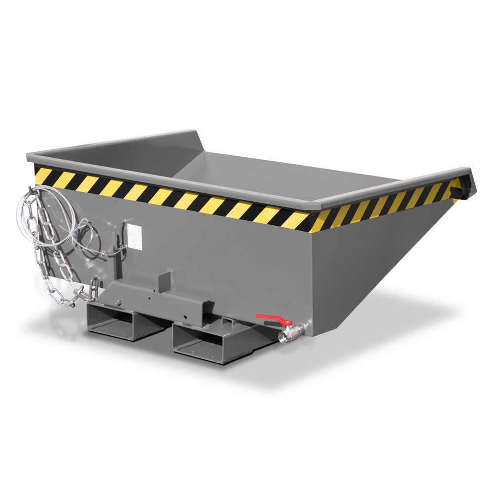 Produktabbildung Nr. 5: Bauer® Mini-Spänebehälter mit Abrollmechanik, niedrige Bauhöhe, lackiert, Volumen 0,275 m³, RAL 5012 lichtblau