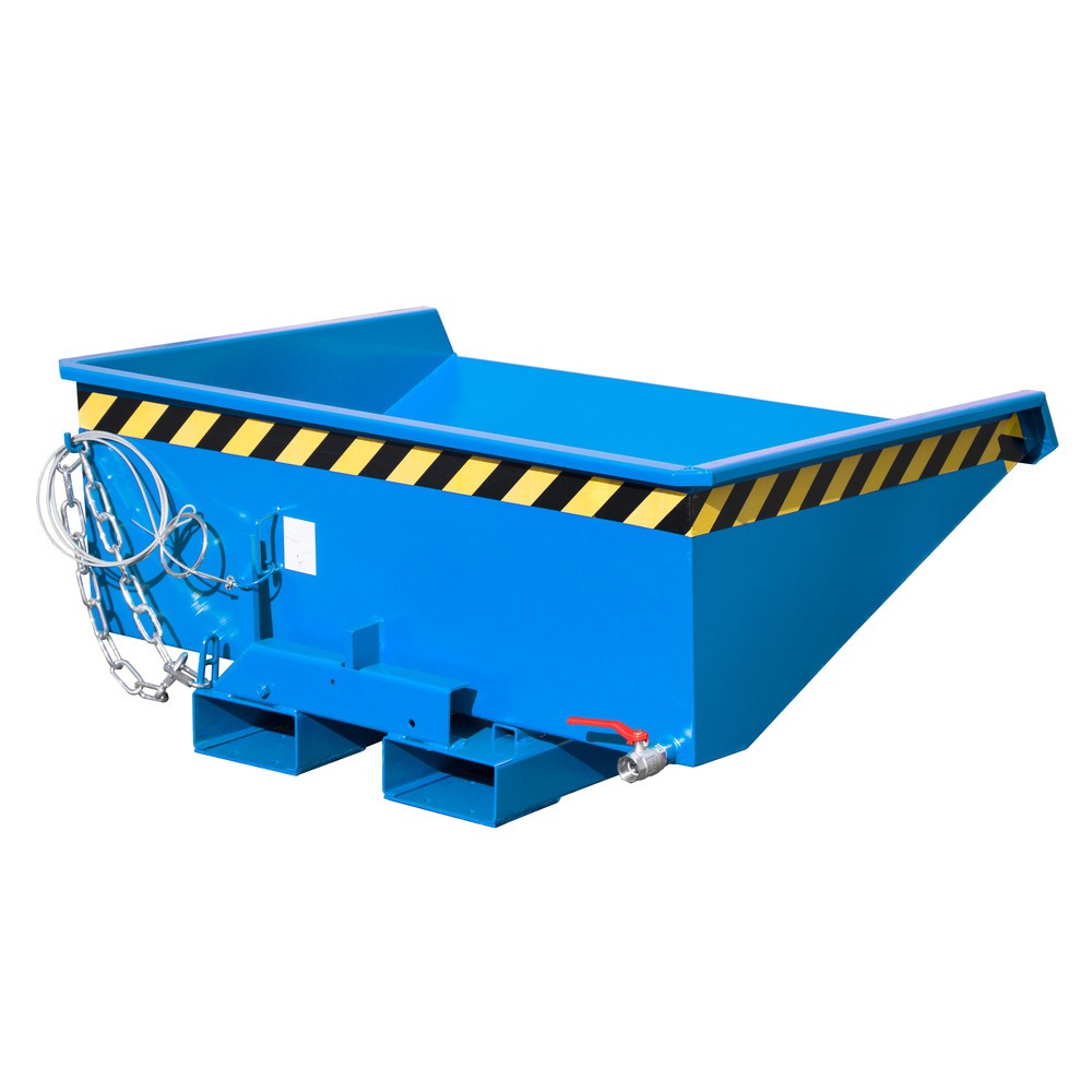 Produktabbildung Nr. 1: Bauer® Mini-Spänebehälter mit Abrollmechanik, niedrige Bauhöhe, lackiert, Volumen 0,275 m³, RAL 5012 lichtblau