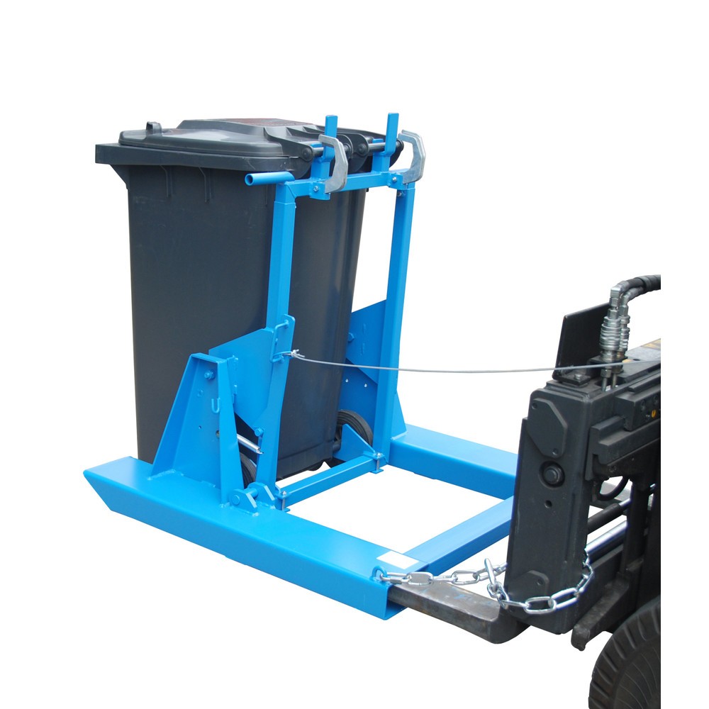 Produktabbildung Nr. 5: Bauer® Mülltonnen-Kipper MK für Stapler, 1x 80-/120-Liter-Mülltonne, Zugseil