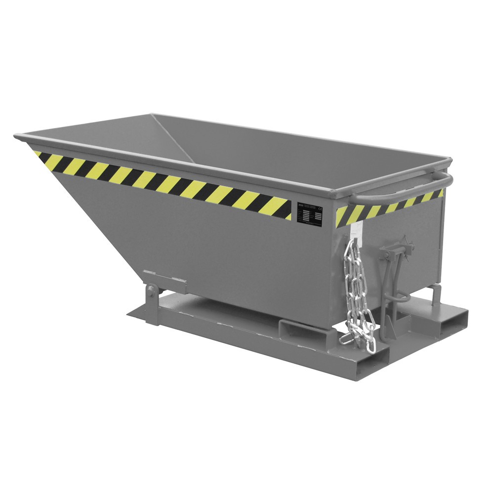 Produktabbildung: Bauer® Muldenkipper, niedrige Mulde, lackiert, Volumen 0,25 m³, RAL 7005 mausgrau