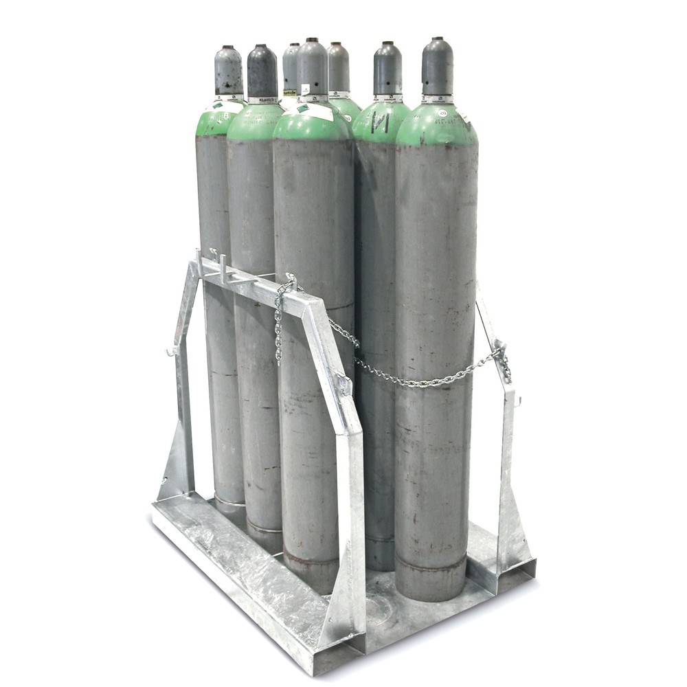 Produktabbildung Nr. 1: Bauer® Palette à bouteilles de gaz pour 8 bouteilles de gaz, Ø 250 mm