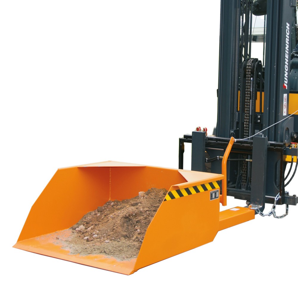 Produktabbildung Nr. 1: Bauer® Pelle pour chariot élévateur, capacité de charge 1 500 kg, volume 0,75 m³, orange