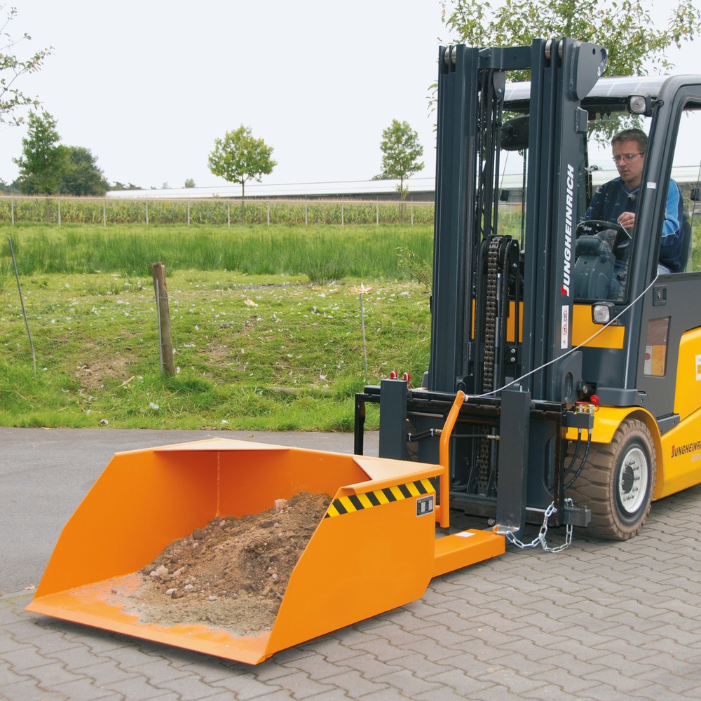 Produktabbildung Nr. 3: Bauer® Pelle pour chariot élévateur, capacité de charge 1 500 kg, volume 0,75 m³, orange