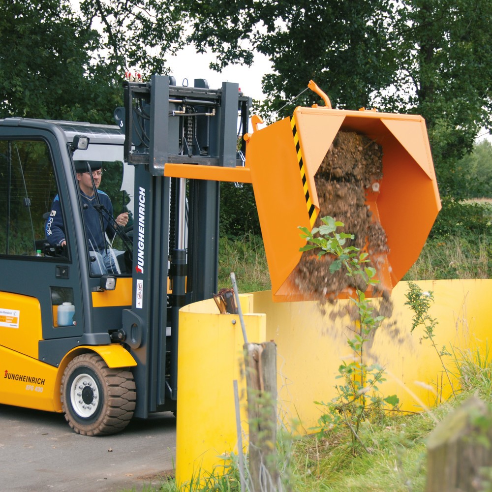 Produktabbildung Nr. 4: Bauer® Pelle pour chariot élévateur, capacité de charge 1 500 kg, volume 0,75 m³, orange