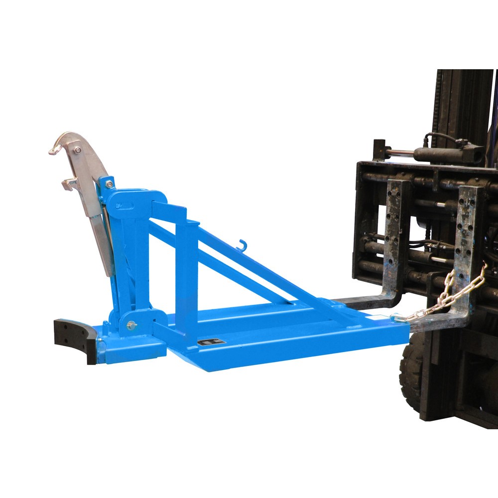 Illustration du produit: Bauer® Pince à fûts, fûts à couvercle en plastique, capacité de charge 800 kg, RAL 5012 bleu clair