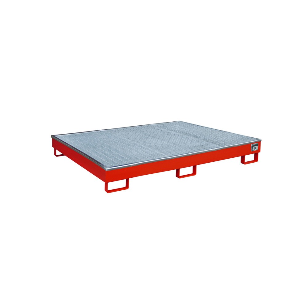 Produktabbildung: Bauer® Regalwanne mit PE-Einsatz RW-GR 1800 PE, lackiert, Feuerrot