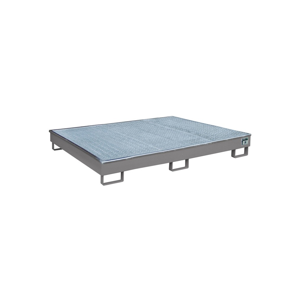 Produktabbildung: Bauer® Regalwanne mit PE-Einsatz RW-GR 1800 PE, lackiert, Mausgrau