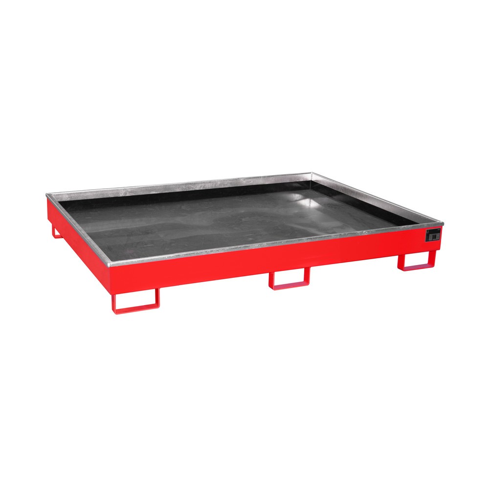 Produktabbildung: Bauer® Regalwanne mit PE-Einsatz RW 1800 PE, lackiert, Feuerrot