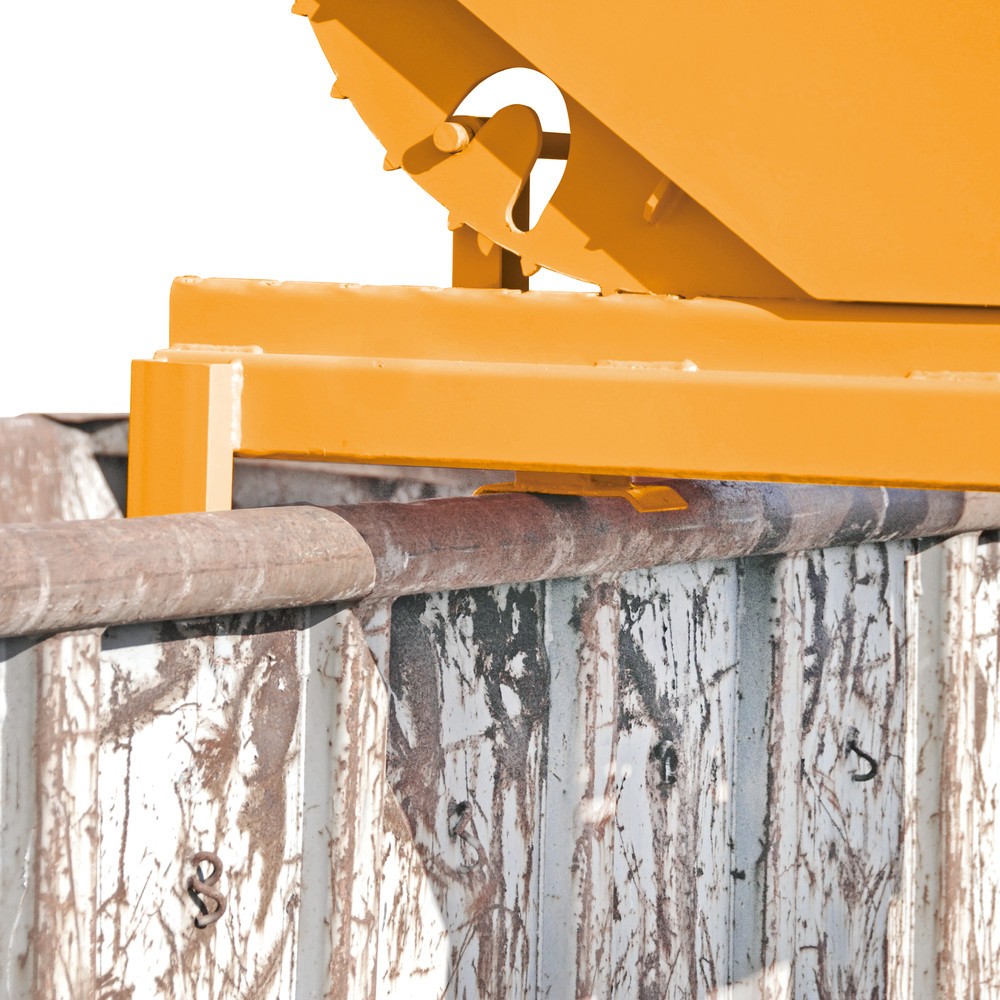 Produktabbildung Nr. 3: Bauer® Schwerlast-Kippbehälter, Tragkraft 4.000 kg, lackiert, Volumen 0,6 m³, RAL 2000 gelborange