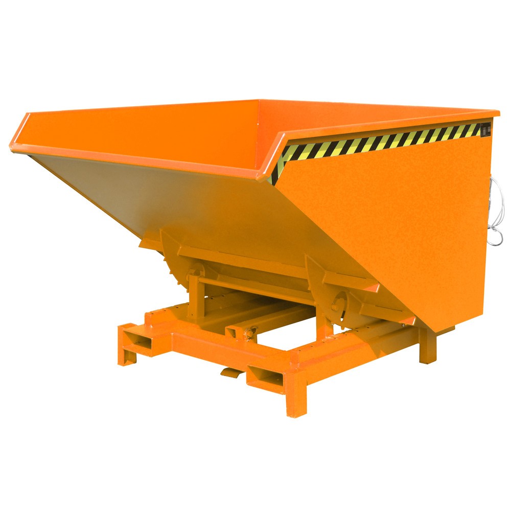 Produktabbildung Nr. 1: Bauer® Schwerlast-Kippbehälter, Tragkraft 4.000 kg, lackiert, Volumen 2,1 m³, RAL 2000 gelborange