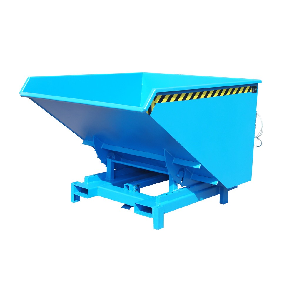 Produktabbildung: Bauer® Schwerlast-Kippbehälter, Tragkraft 4.000 kg, lackiert, Volumen 1,7 m³, RAL 5012 lichtblau