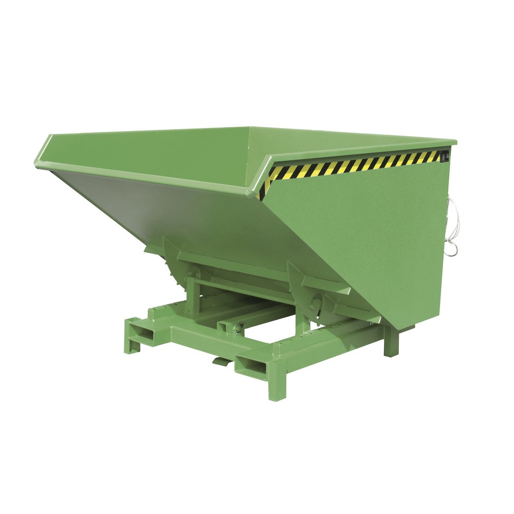 Produktabbildung Nr. 1: Bauer® Schwerlast-Kippbehälter, Tragkraft 4.000 kg, lackiert, Volumen 1,7 m³, RAL 6011 resedagrün