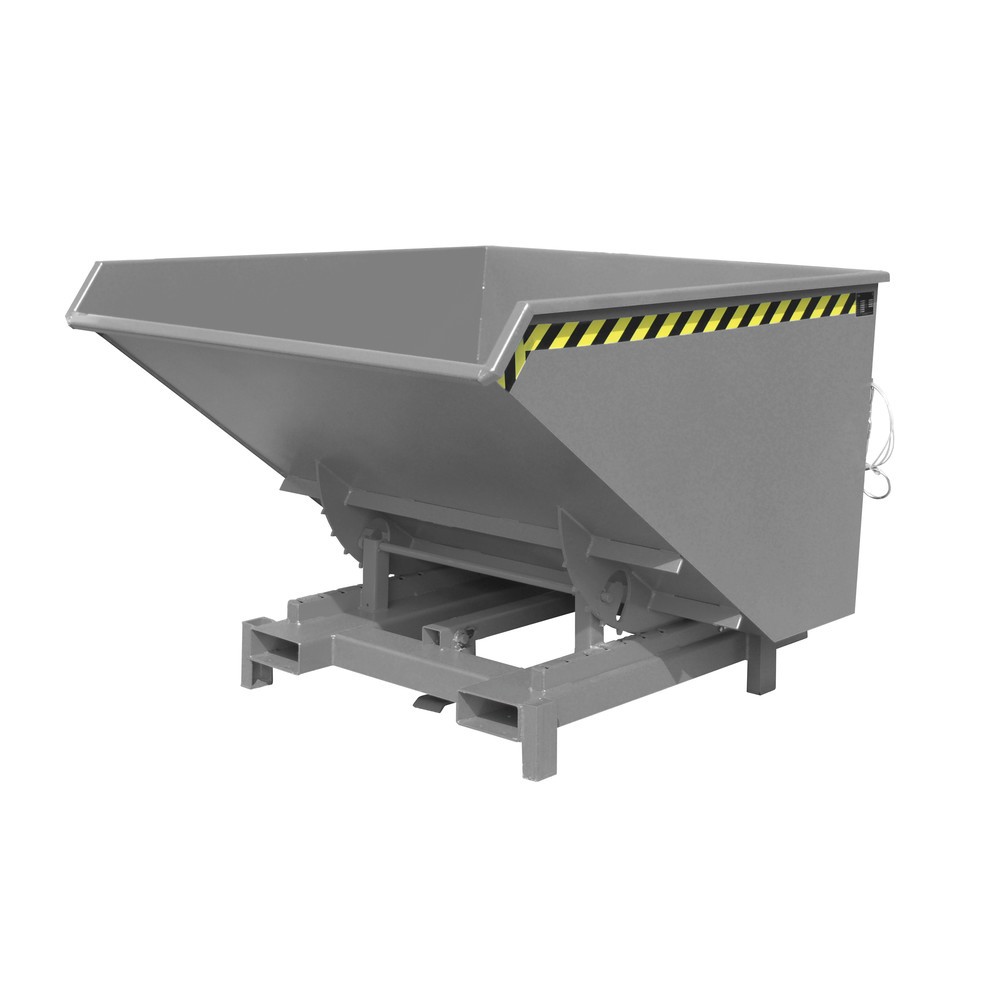 Produktabbildung Nr. 1: Bauer® Schwerlast-Kippbehälter, Tragkraft 4.000 kg, lackiert, Volumen 1,7 m³, RAL 7005 mausgrau