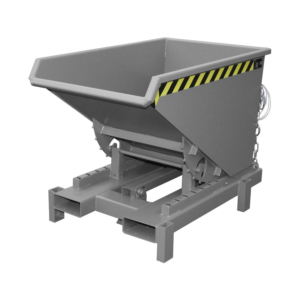 Produktabbildung Nr. 1: Bauer® Schwerlast-Kippbehälter, Tragkraft 4.000 kg, lackiert, Volumen 0,3 m³, RAL 7005 mausgrau