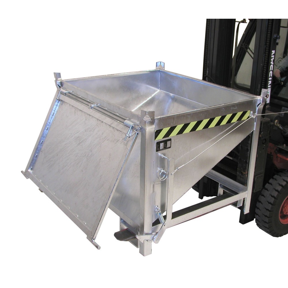 Produktabbildung Nr. 1: Bauer® Silobehälter mit Klappe, verzinkt, TK 750 kg, Volumen 0,5 m³
