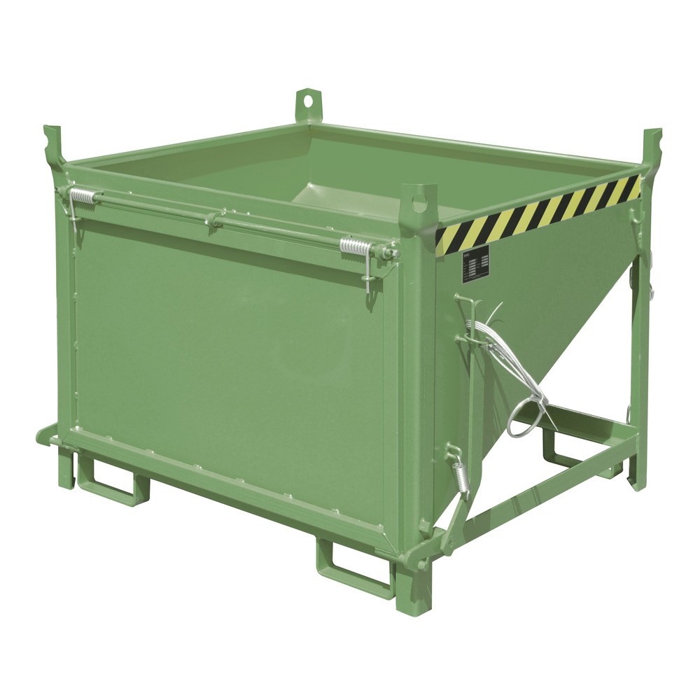 Produktabbildung Nr. 1: Bauer® Silobehälter mit Klappe, lackiert, Volumen 0,5 m³, RAL 6011 resedagrün