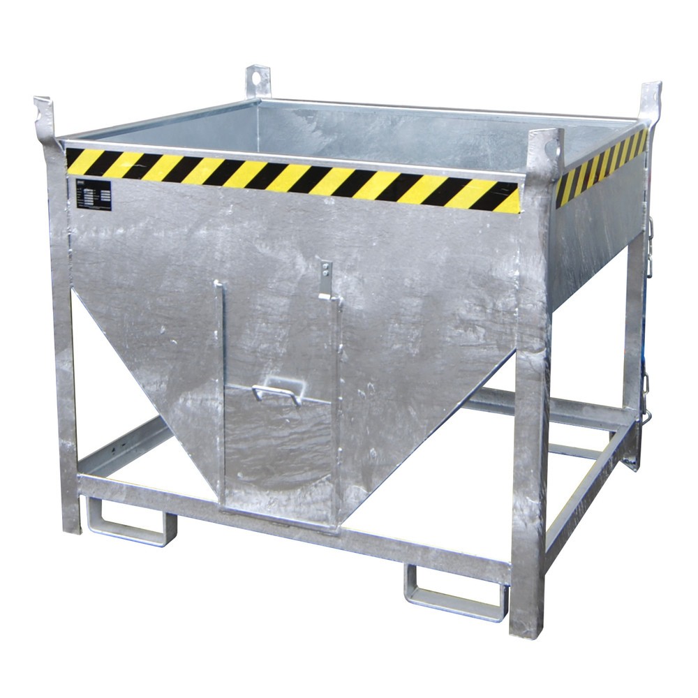 Produktabbildung Nr. 1: Bauer® Silobehälter mit Schiebeverschluss, verzinkt, TK 750 kg, Volumen 0,5 m³