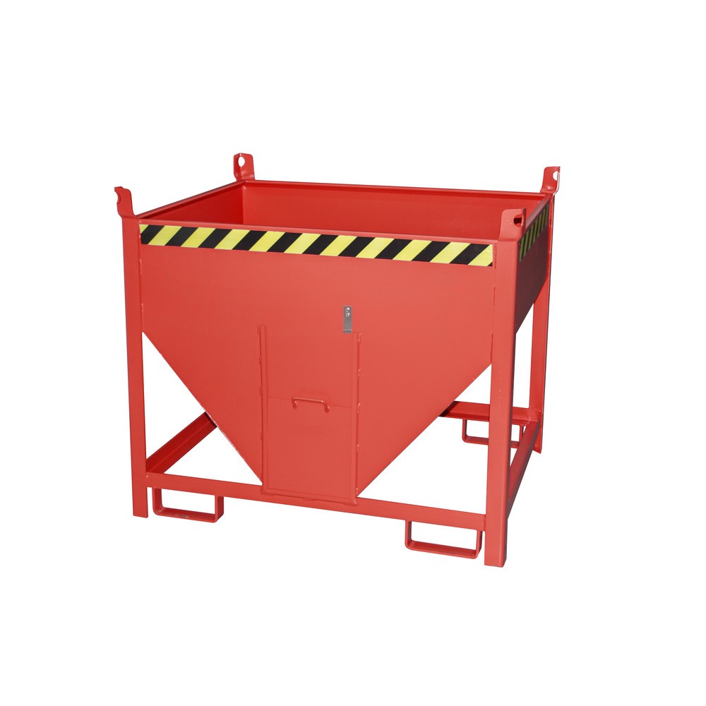 Produktabbildung Nr. 1: Bauer® Silobehälter mit Schiebeverschluss, lackiert, Volumen 0,5 m³, RAL 3000 feuerrot