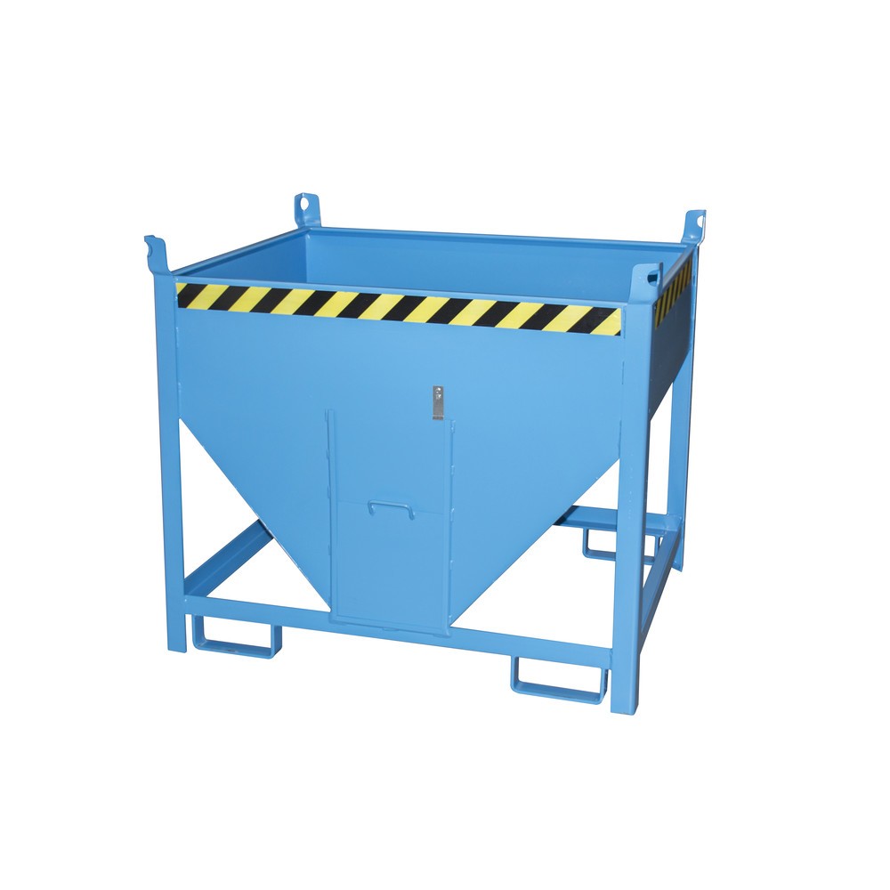 Produktabbildung: Bauer® Silobehälter mit Schiebeverschluss, lackiert, Volumen 0,5 m³, RAL 5012 lichtblau