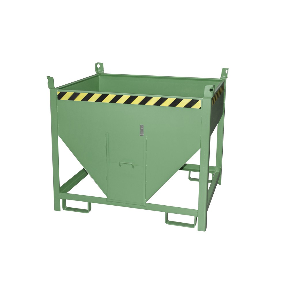 Produktabbildung Nr. 1: Bauer® Silobehälter mit Schiebeverschluss, lackiert, Volumen 0,5 m³, RAL 6011 resedagrün