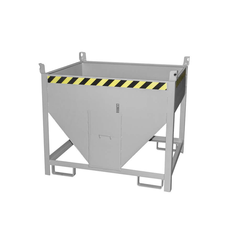 Produktabbildung Nr. 1: Bauer® Silobehälter mit Schiebeverschluss, lackiert, Volumen 0,5 m³, RAL 7005 mausgrau