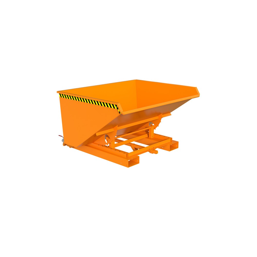 Produktabbildung Nr. 1: Bauer® Späne-Kippbehälter mit Abrollautomatik, lackiert, Volumen 0,9 m³, RAL 2000 gelborange