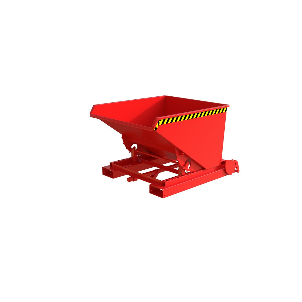 Produktabbildung Nr. 1: Bauer® Späne-Kippbehälter mit Abrollautomatik, lackiert, Volumen 0,6 m³, RAL 3000 feuerrot