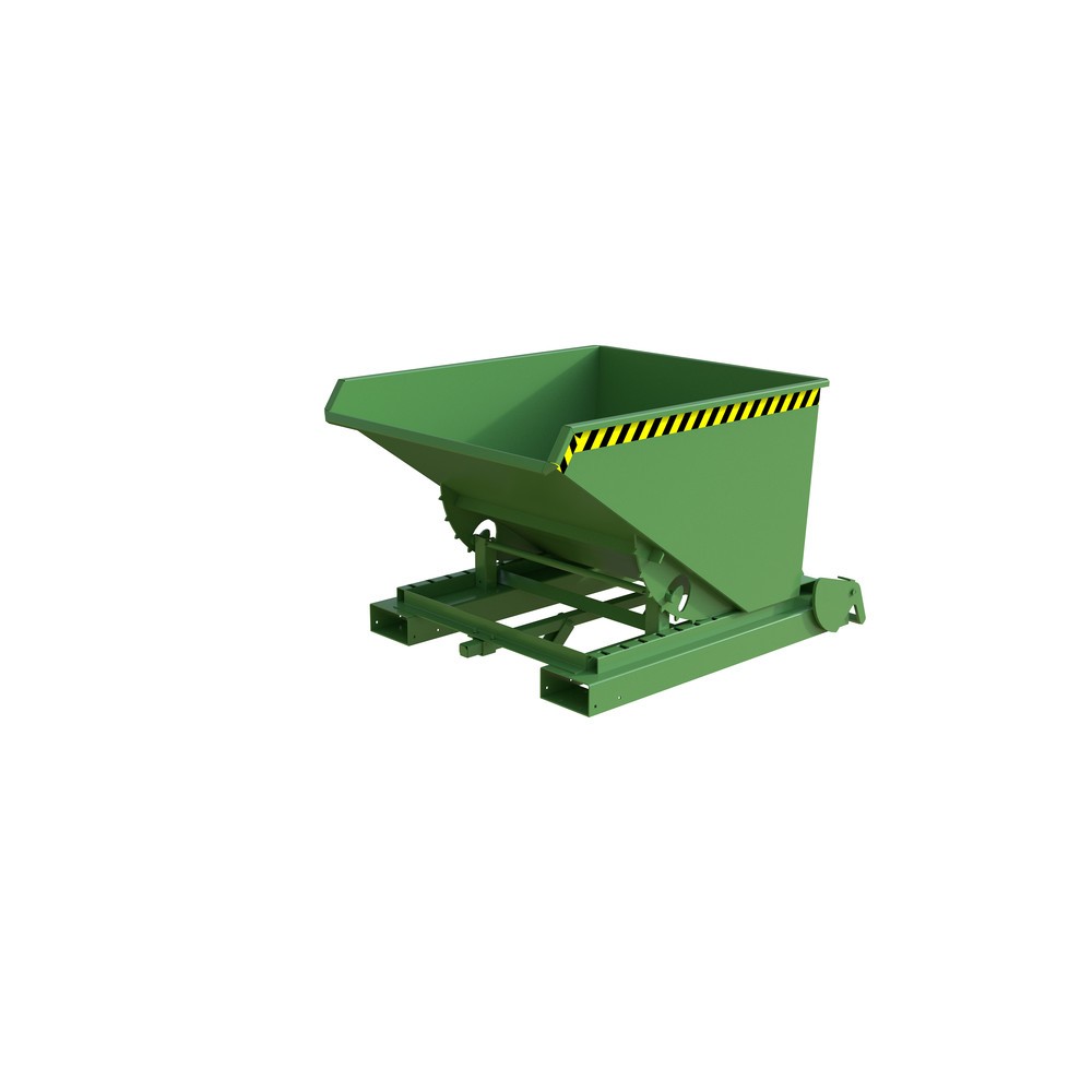 Produktabbildung Nr. 1: Bauer® Späne-Kippbehälter mit Abrollautomatik, lackiert, Volumen 0,6 m³, RAL 6011 resedagrün