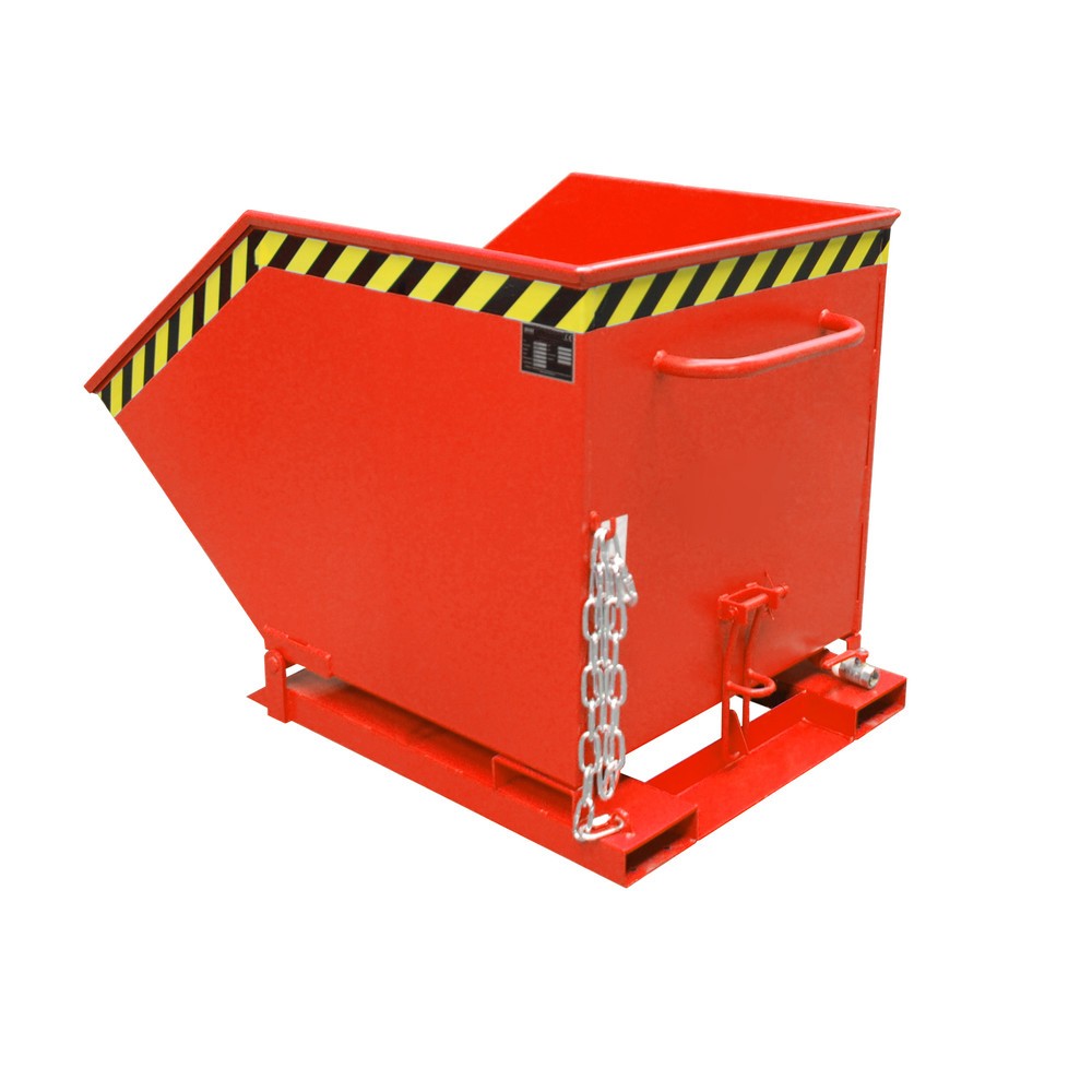 Produktabbildung Nr. 1: Bauer® Späne-Kippmulde, kastenförmige Mulde, lackiert, Volumen 0,6 m³, RAL 3000 feuerrot