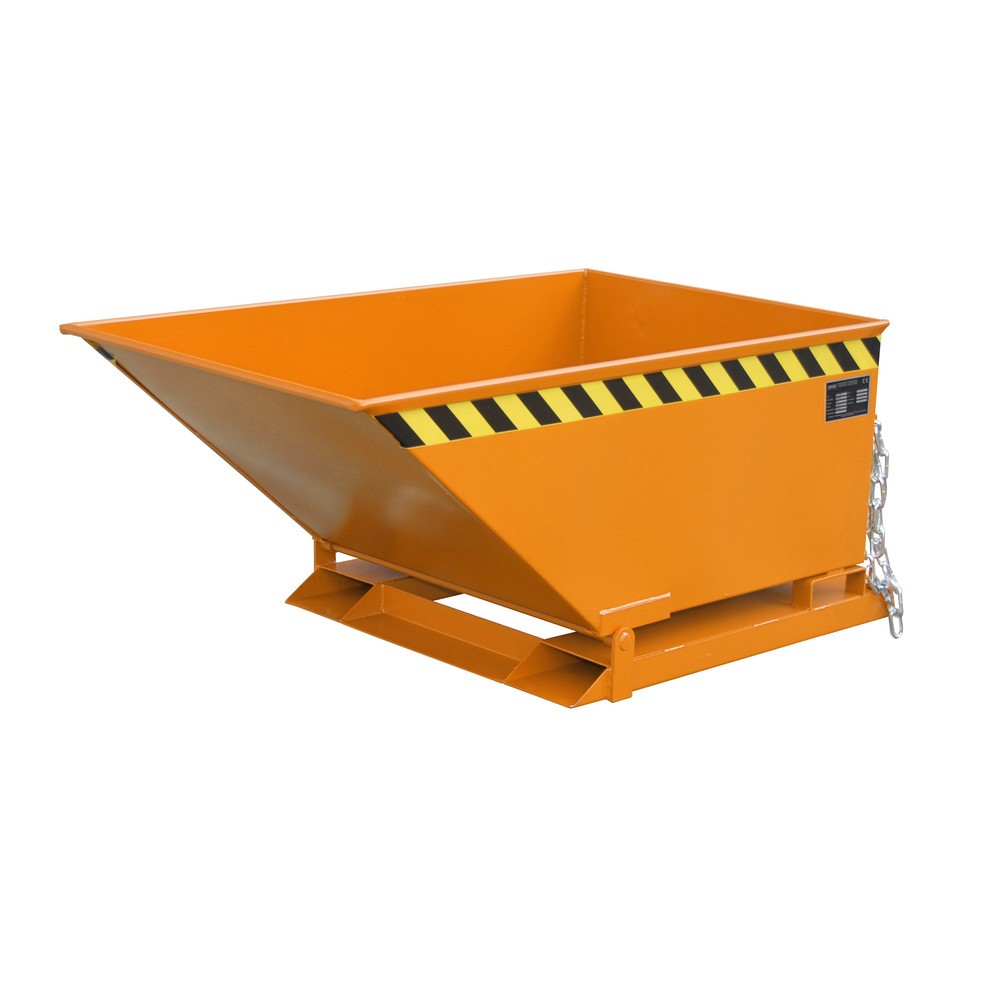 Produktabbildung Nr. 1: Bauer® Späne-Kippmulde, niedrige Mulde, lackiert, Volumen 0,4 m³, RAL 2000 gelborange