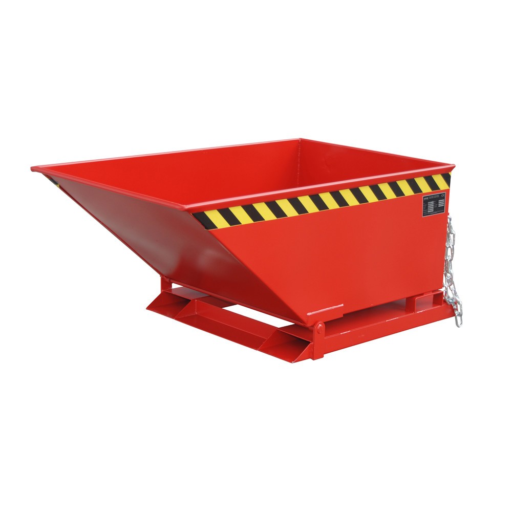 Produktabbildung Nr. 1: Bauer® Späne-Kippmulde, niedrige Mulde, lackiert, Volumen 0,4 m³, RAL 3000 feuerrot