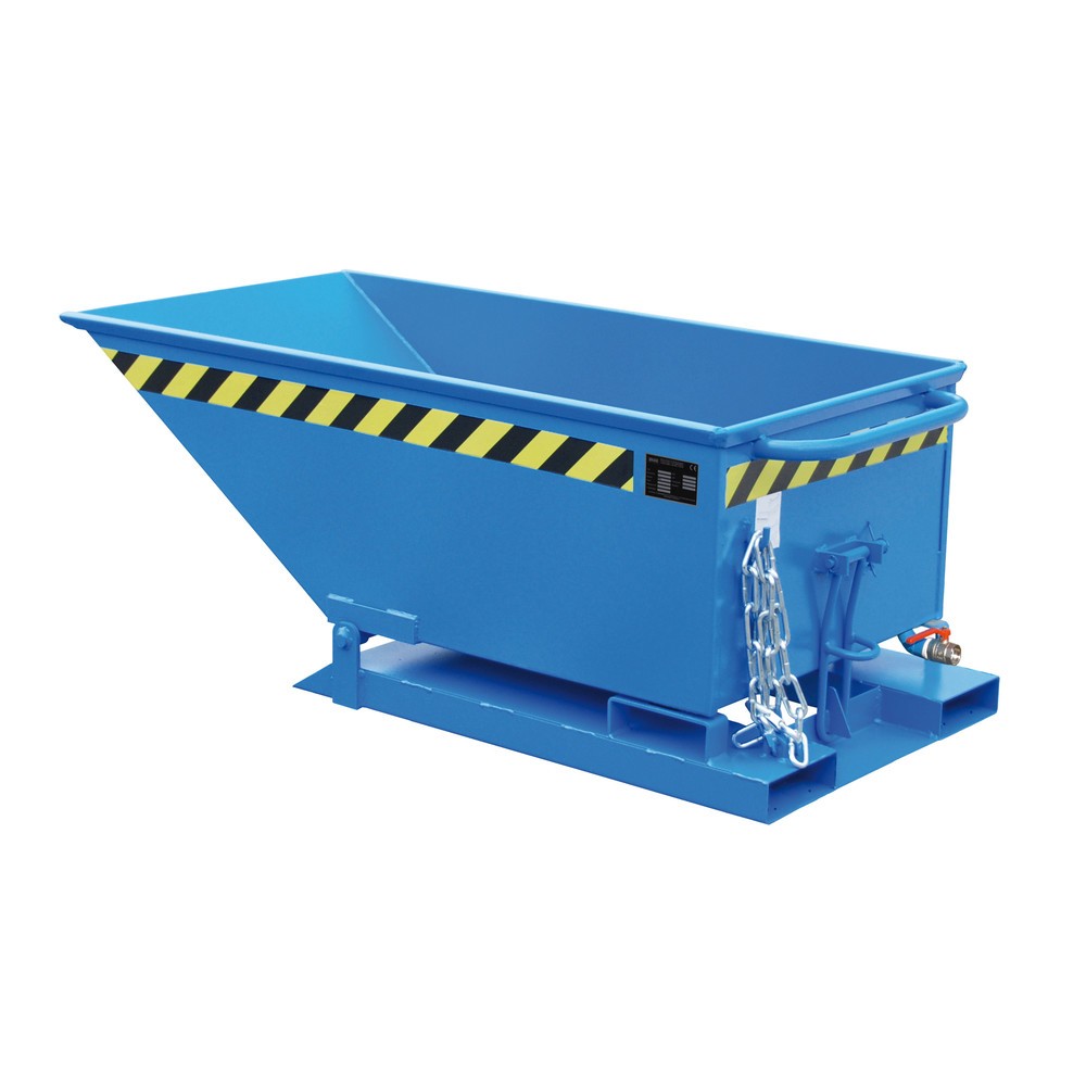 Produktabbildung: Bauer® Späne-Kippmulde, niedrige Mulde, lackiert, Volumen 0,25 m³, RAL 5012 lichtblau