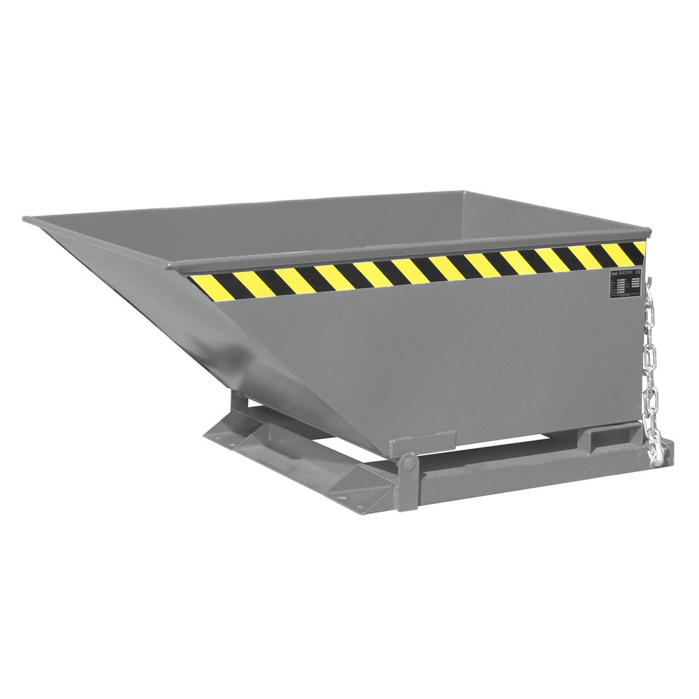 Produktabbildung Nr. 1: Bauer® Späne-Kippmulde, niedrige Mulde, lackiert, Volumen 0,4 m³, RAL 7005 mausgrau
