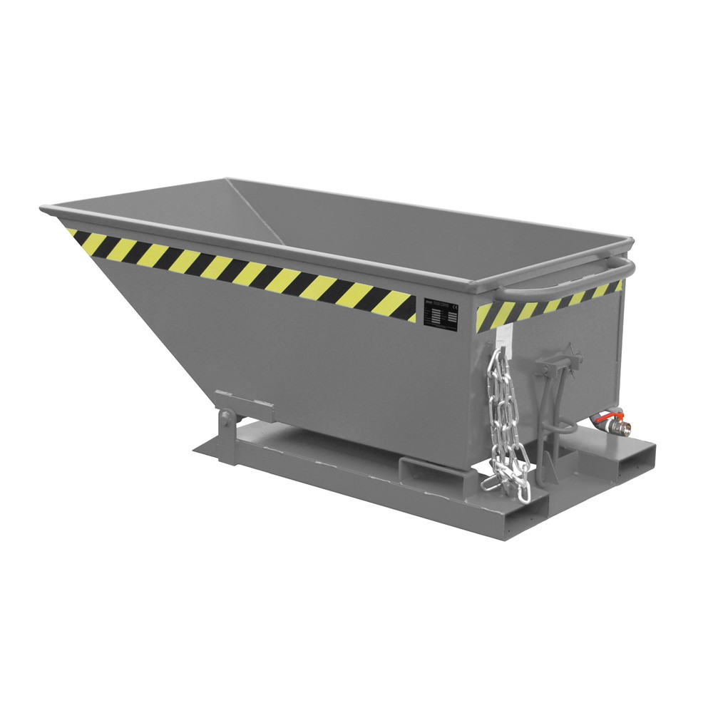 Produktabbildung Nr. 1: Bauer® Späne-Kippmulde, niedrige Mulde, lackiert, Volumen 0,25 m³, RAL 7005 mausgrau